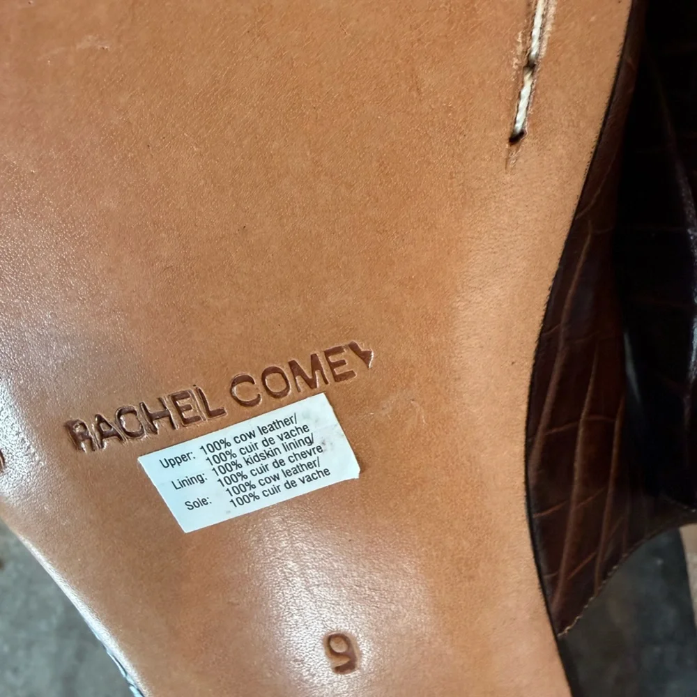 Rachel Comey | Womens Brown Croc-Embossed Slingback Sandals - Never Worn - Picture 4 of 8